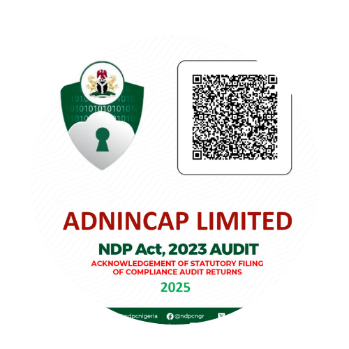 NDPR Nigeria Data Protection Regulation compliance badge - AdninCap
